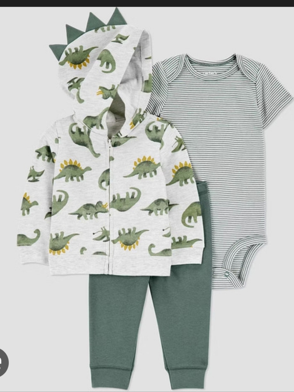 Carter's Just One You Baby Boys' 3pc French Terry Dinosaur Set